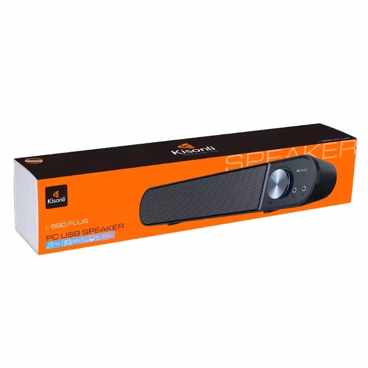 KISONLI I-580 PLUS HOME THEATER USB SOUNDBAR SPEAKER SYSTEM WITH HEADSET AND MICROPHONE JACK