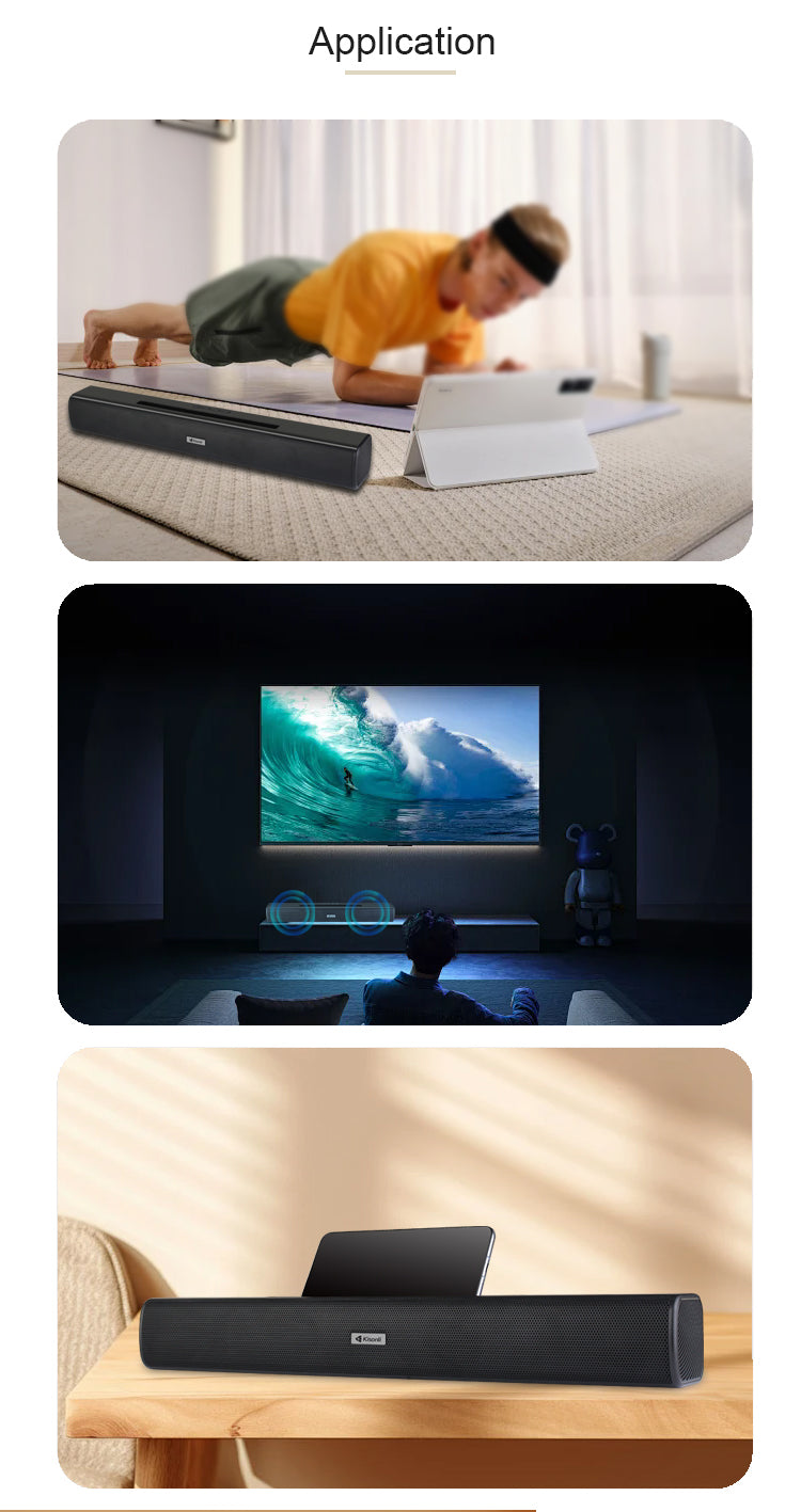 KISONLI LED-803 WIRELESS BT 16W PORTABLE SOUNDBAR SPEAKERS