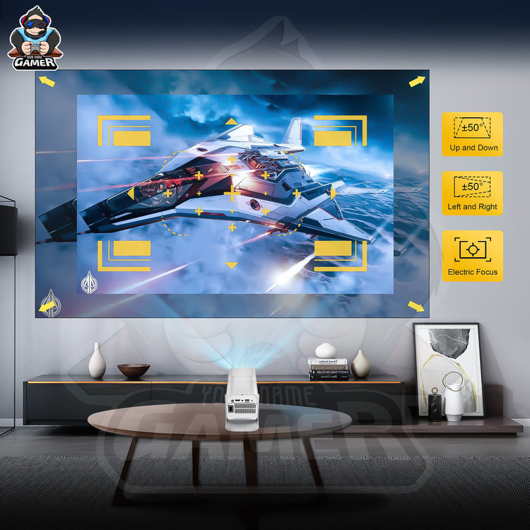 HCS350 MAX LATEST ALLWINNER H713 4K ANDROID 11 HIGH LUMEN 1GB+8GB WIRELESS SMART PROJECTOR WITH WIRELESS GAMEPAD