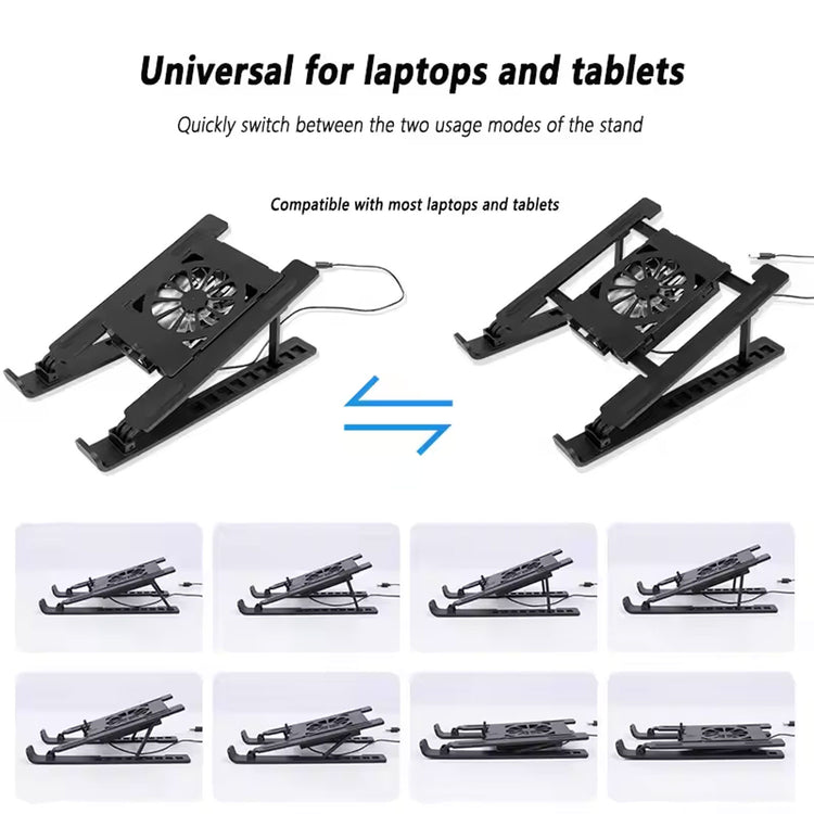 N6 Adjustable High Wind Power And Low Noise Foldable Laptop And Tablet Cooling Fan