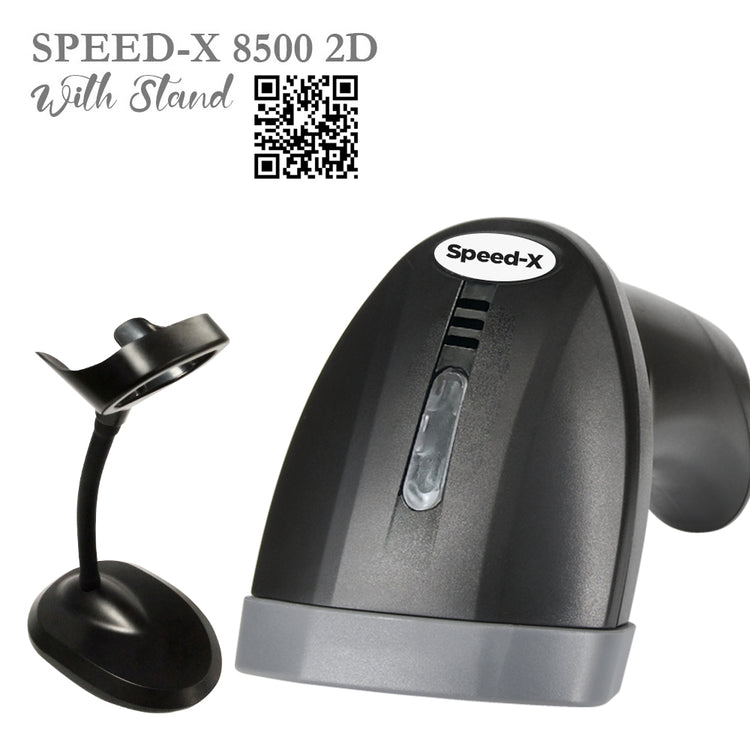 Speed-x 8500 2d Wire Cmos Handheld Barcode Scanner With Stand