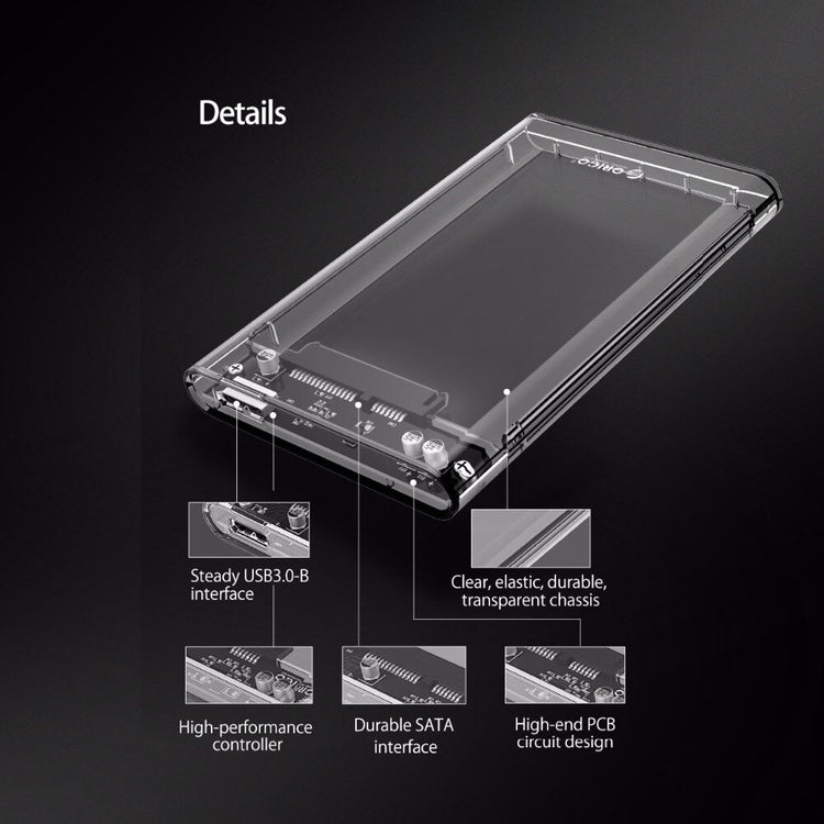 ORICO HDD CASE CRYSTAL 2.5 2139U3-CR 3.0