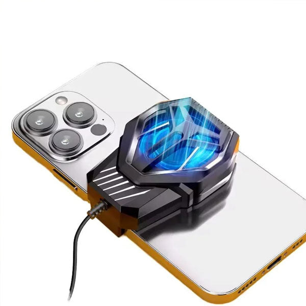 S-72 Portable Mobile Phone Quiet Cooling Fan Heat Diffuser Radiator with Light