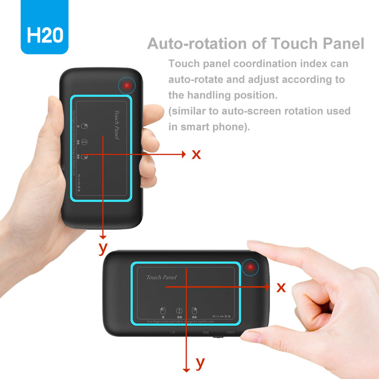 H20 UNIVERSAL MINI BACKLIGHT TOUCHPAD WIRELESS KEYBOARD AIR MOUSE CONTROLLER