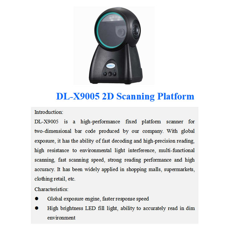 SPEED-X HOI-9250 2D DESKTOP BARCODE IMAGE SCANNER