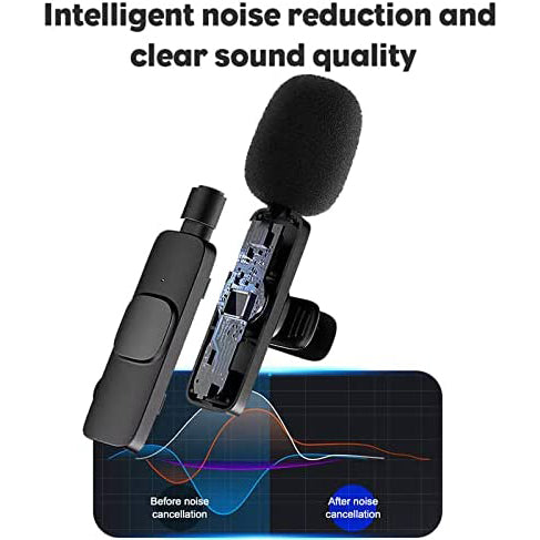 K9 Collar Wireless Microphone iPhone/Android & Type C Supported Wireless Microphone