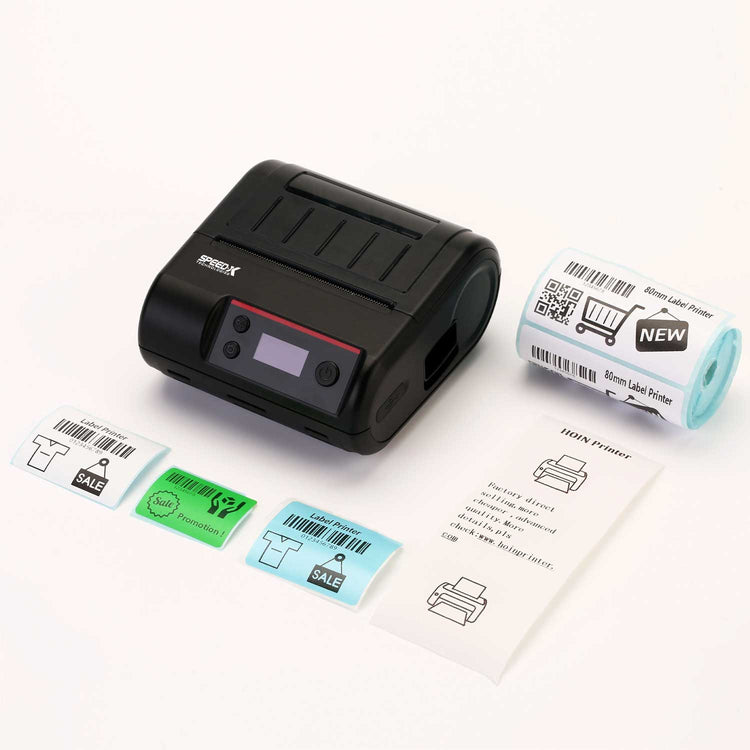 SPEED-X SP-L610BT PORTABLE THERMAL PRINTER LABEL & RECEIPT 2 IN 1 80MM WITH USB+BLUETOOTH INTERFACE