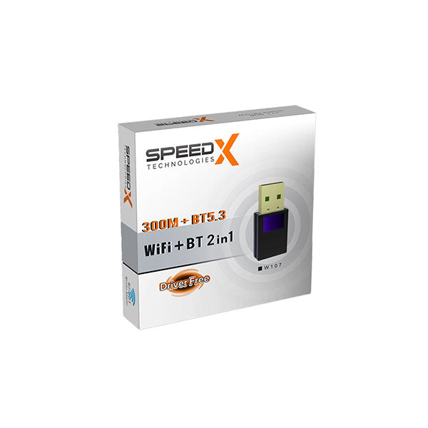Speedx Alfa W107 (2-in-1) Wifi + Bluetooth 5.3 Usb Adapter 300mbps Plug ...