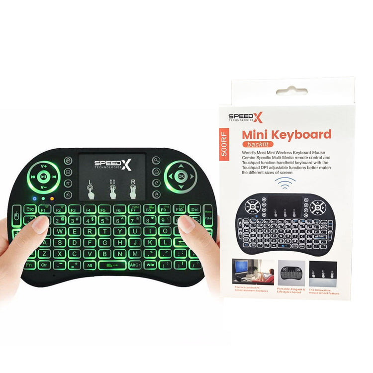 SPEEDX RF 500 MINI TOUCH PAD WIRELESS WITH BACKLIGHT KEYBOARD MOUSE