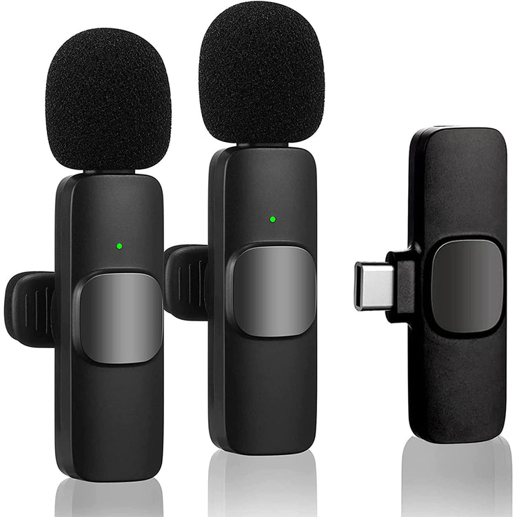K11 2 IN 1 Collar Wireless Microphone Iphone/Android & Type C Supported