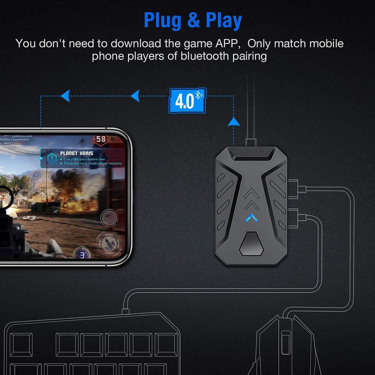 GAMING WIRELESS BLUETOOTH 5 IN 1 COMBO KEYBOARD AND MOUSE