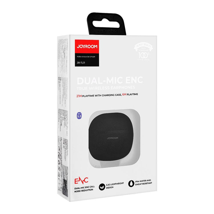 JOYROOM JR-TL11 Dual-Mic ENC True Wireless Earphones Black