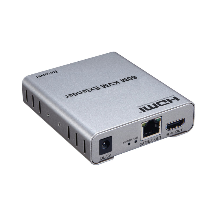 Hdmi Kvm Extender 60m 1080p Over Cat5e/6 With Usb, Ir & Audio