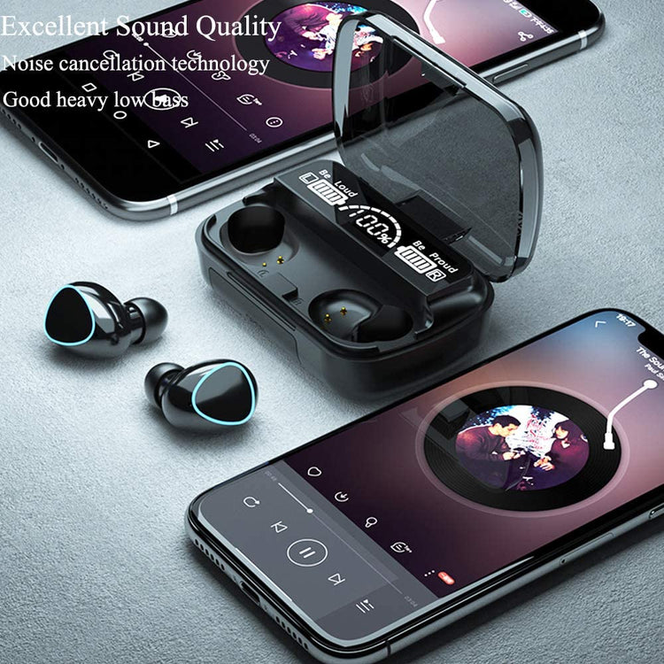 M10 WIRELESS EARBUDS BLUETOOTH EARPHONES NOISE CANCELLATION HIFI QUALITY