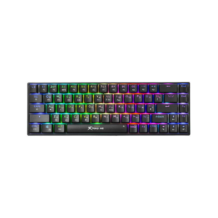 Xtrike Me Gk-995w 68 Keys Wireless 2.4g Bt5.2 Tri Mode Gaming Mechanical Keyboard Black