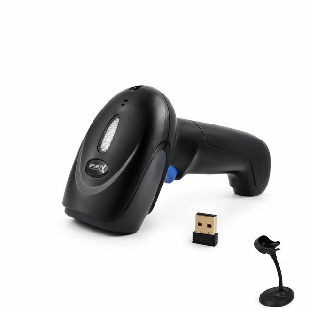 Speed-X 8700 2d Wireless 2.4ghz Barcode Scanner With Stand And Receiver