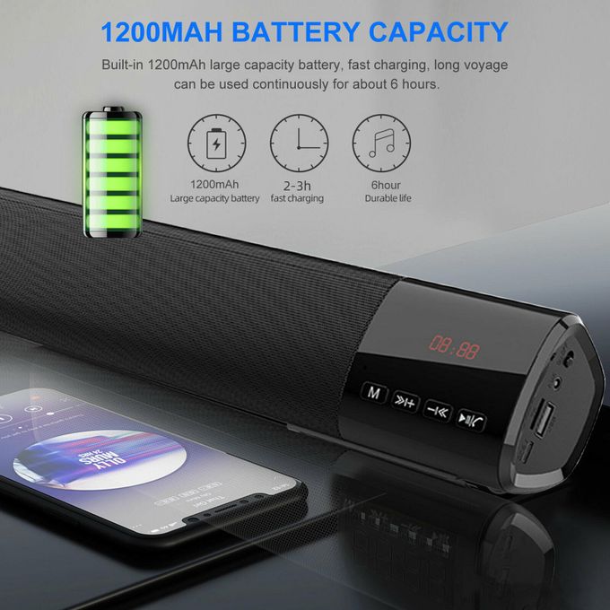 Kisonli Wireless Bluetooth Clock Speaker LED-800