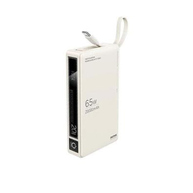 REMAX RPP-87 WINGLE SERIES 65W+22.5W LAPTOP AND MOBLIE FAST CHARGING POWER BANK 20000 MAH BEIGE