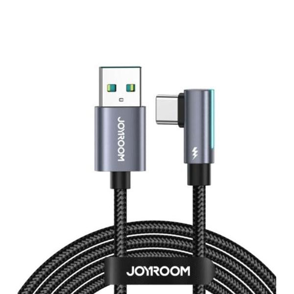 JOYROOM S-AC027A17 SmoothGame Series 3A USB-A to Type-C Right Angle Fast Charging Data Cable 1.2M-Black
