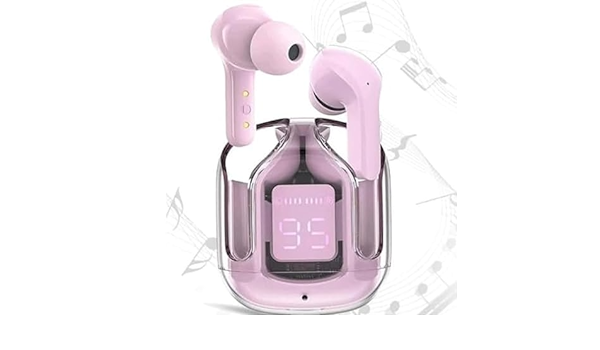 AIR 31 TWS ORIGINAL WITH BIG PACKING TRANSPARENT EARBUDS BLUETOOTH 5.3V Pink
