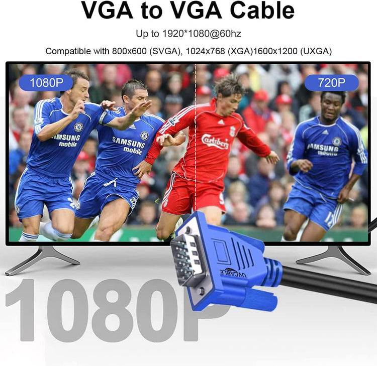 VGA CABLE MALE TO MALE 1.5M BLUE