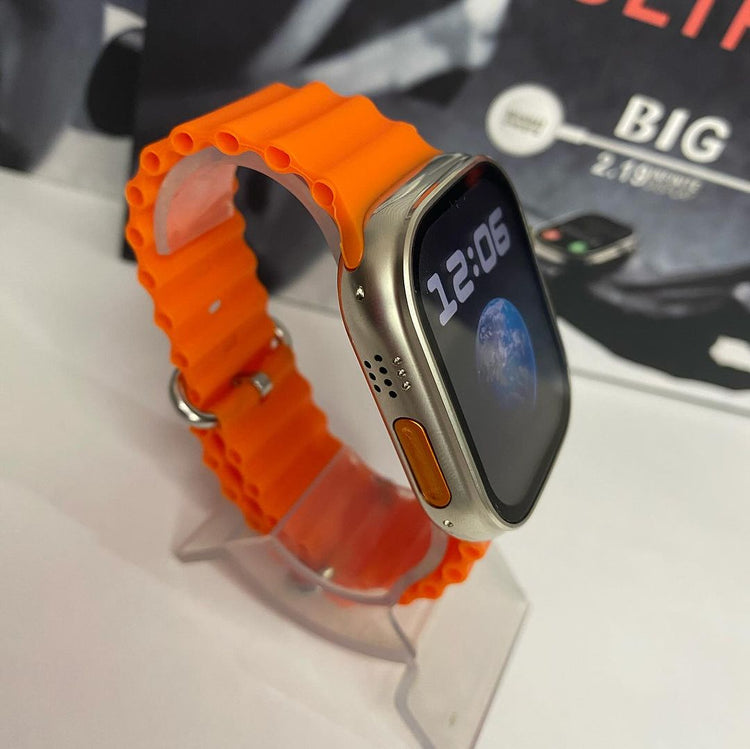T10 ULTRA 2 SMART WATCHES 2.19 INCH 49MM STRAPS BT CALL WITH HIWATCHPRO APP (ORANGE)