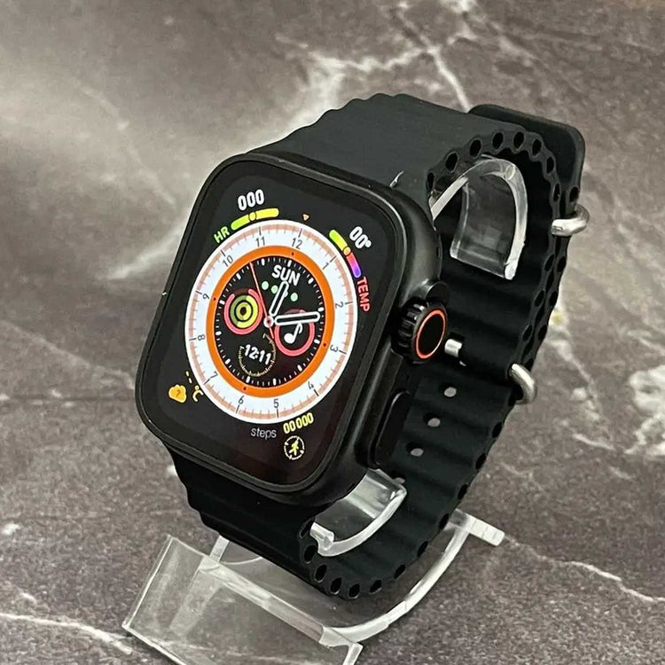 2.2 INCH X8 ULTRA MAX WITH COMPASS SMART WATCH SERIES 8 NFC ALWAYS-ON DISPLAY & WIRELESS CHARGING WITH WEARFIT PRO APP BLACK