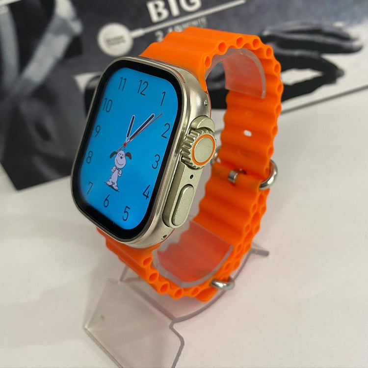 T10 ULTRA 2 SMART WATCHES 2.19 INCH 49MM STRAPS BT CALL WITH HIWATCHPRO APP (ORANGE)