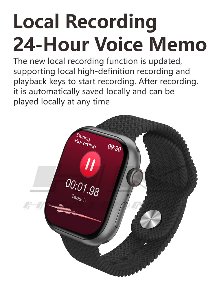 HK9 PRO MAX+ SMARTWATCH 2.02 AMOLED SCREEN SUPPORT LOCAL MUSIC TWS CONNECTION WITH Wearfit Pro APP BLACK