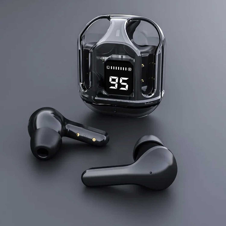 AIR 31 TWS ORIGINAL WITH BIG PACKING TRANSPARENT EARBUDS BLUETOOTH 5.3V Black