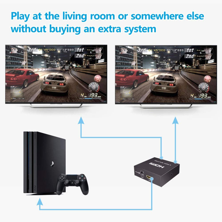 Speed-x Fj102 Hdmi Splitter 2 Port 4k Big Size