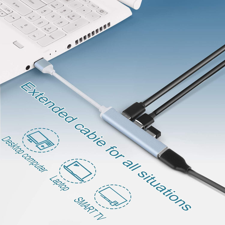 4 PORT USB 3.0 ULTRA SLIM PORTABLE HUB ALUMINUM ALLOY