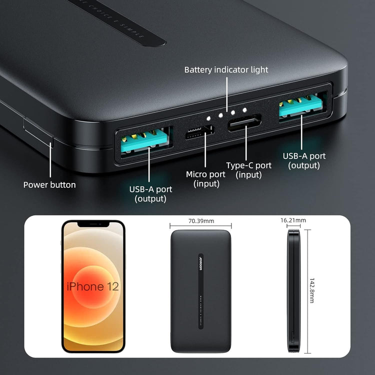 JOYROOM JR-T012 Power Bank 10000mAh Black