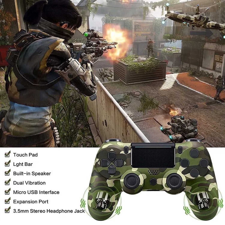 PS4 CAMO GREEN DUALSHOCK4 WIRELESS GAME CONTROLLER