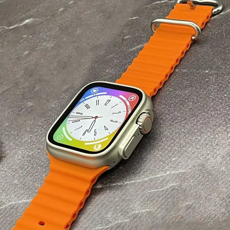 X8 PLUS ULTRA SMART WATCH SERIES 8 NFC 2.08 INCH ALWAYS-ON DISPLAY & WIRELESS CHARGING 49MM WITH WEARFIT PRO APP ORANGE