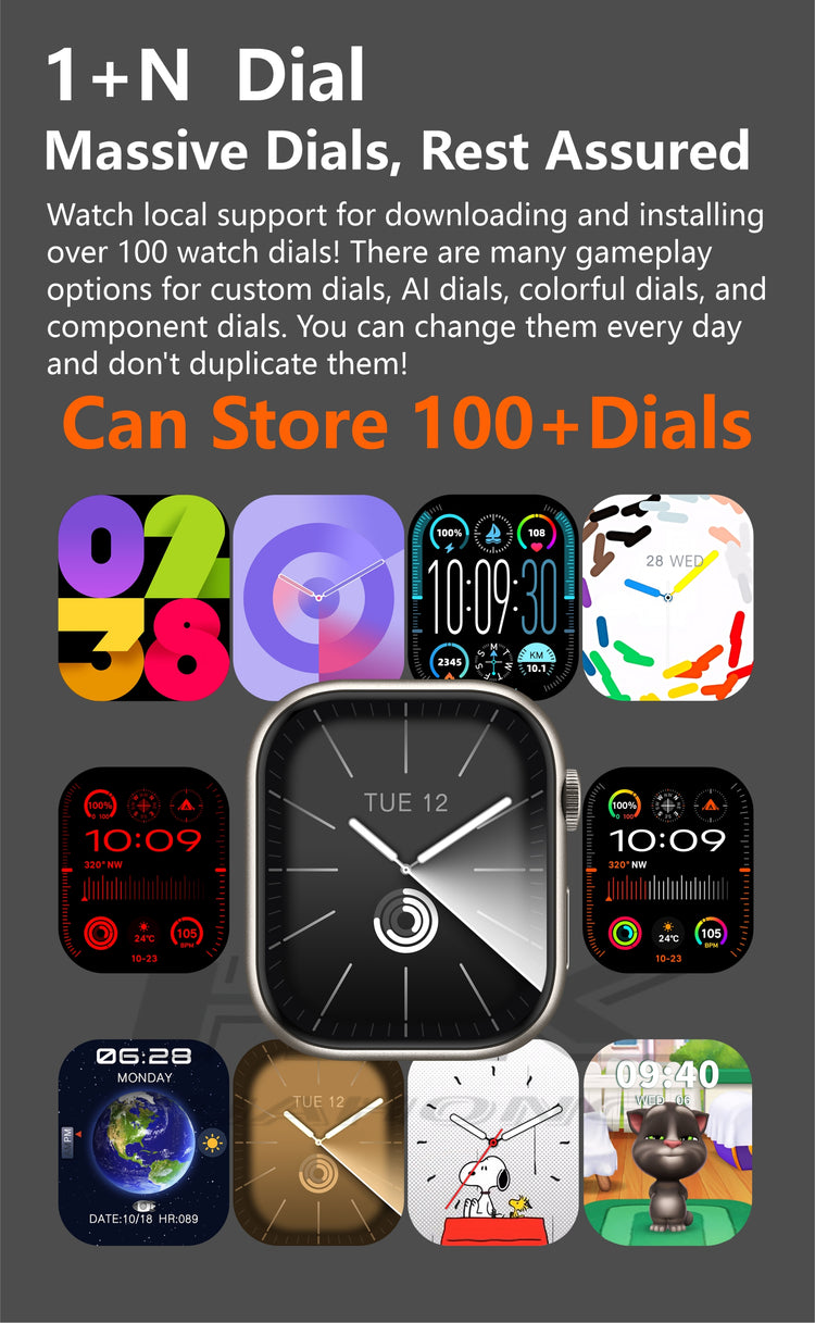 HK9 PRO MAX+ SMARTWATCH 2.02 AMOLED SCREEN SUPPORT LOCAL MUSIC TWS CONNECTION WITH Wearfit Pro APP BLACK