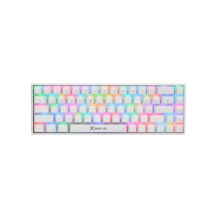 Xtrike Me Gk-995w Wh 68 Keys Wireless 2.4g Bt5.2 Tri Mode Gaming Mechanical Keyboard White