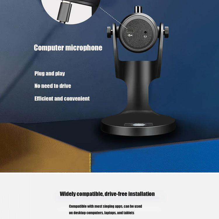Jmary Mc-pw9 RGB Professional Usb Microphone For Podcasting With Noise Reduction