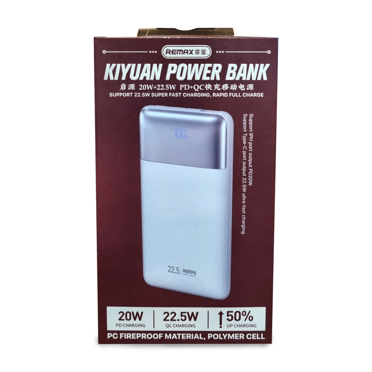 REMAX Kiyuan Series 20W+22.5W PD+QC Fast Charging Power Bank 10000mAh RPP-5 White