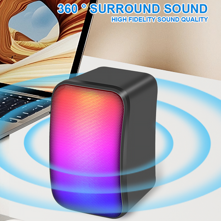 KISONLI X17 SPEAKER GAMING 2.0 RGB LIGHTS WITH VOLUME CONTROL FOR PC OR LAPTOP