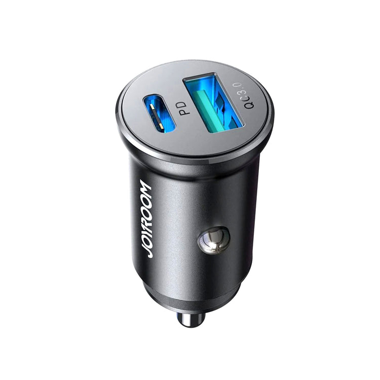 JOYROOM CCN05 MINI 30W USB + TYPE-C FAST CHARGING (PD+QC3.0) CAR CHARGER