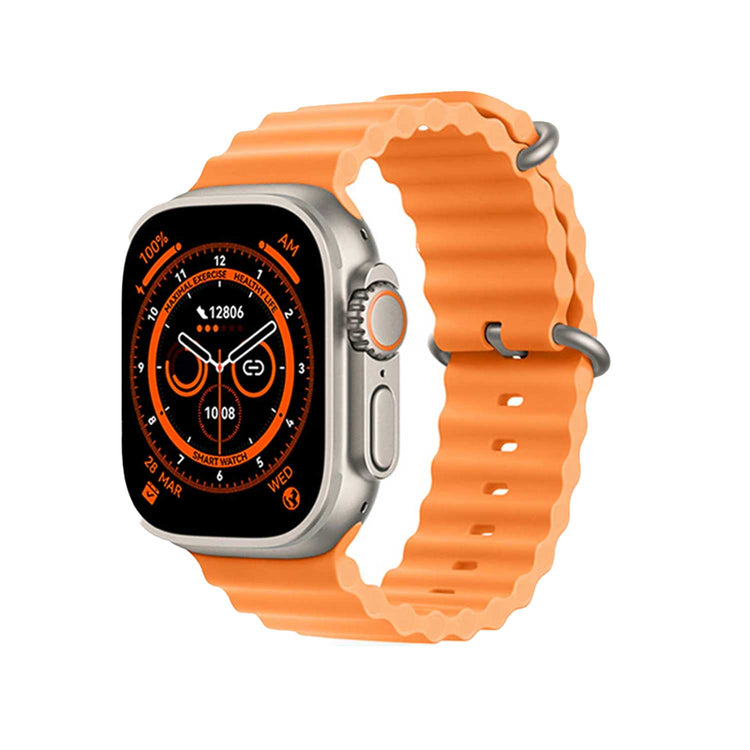 X8 PLUS ULTRA SMART WATCH SERIES 8 NFC 2.08 INCH ALWAYS-ON DISPLAY & WIRELESS CHARGING 49MM WITH WEARFIT PRO APP ORANGE