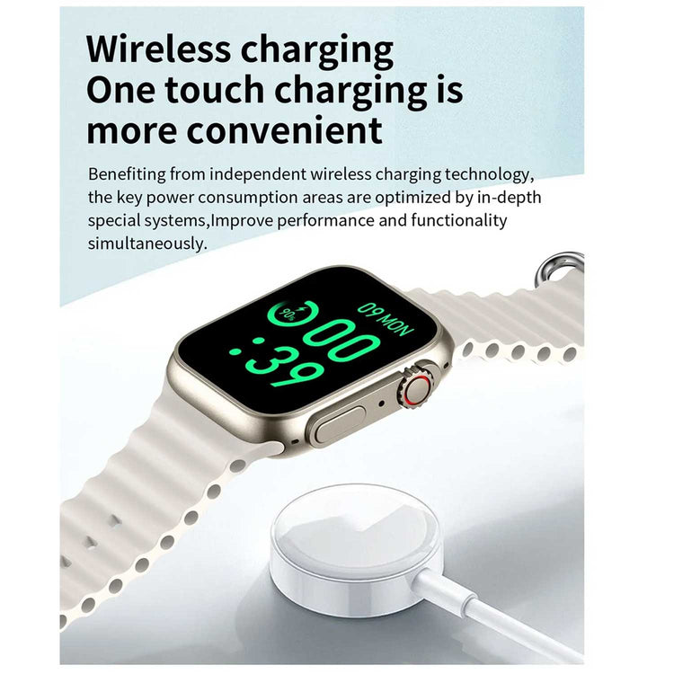 S9 ULTRA 49MM (3 STRAPS) SMART WATCH SERIES 9 WITH Metal Milanese Strap BLUETOOTH VOICE CALL 2.2 INCH HD SCREEN WITH FITPRO APP SILVER