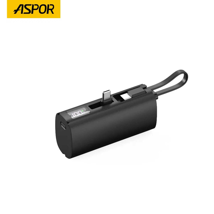 Aspor A352 2 TYPE-C Flexible Portable Mini 5000mAh Power Bank