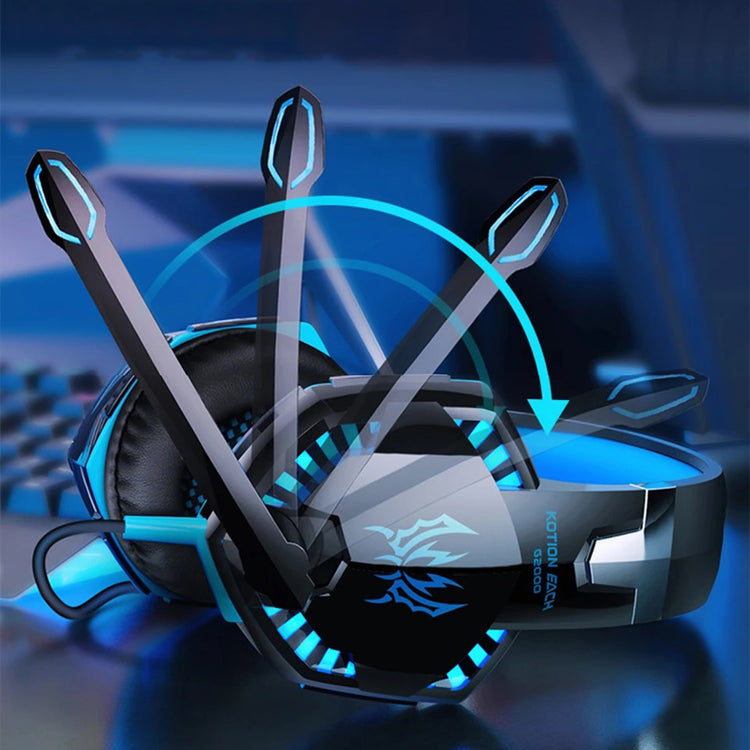 KOTION EACH-G2000 STEREO GAMING HEADSET DEEP BASS COMPUTER GAMING WIRED HEADPHONE WITH LED LIGHT & MIC