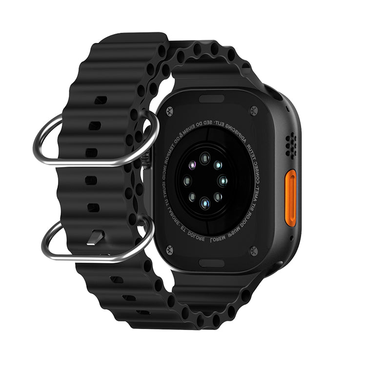 S100 Fendior Smart Watch Ultra 2 With 7 Straps 49mm With Silicon Watch Protector Case With Fitpro App BLACK