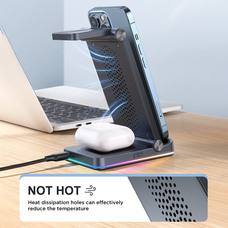 JOYROOM JR-WQN01 15W 3in1 Foldable Wireless Charging Station