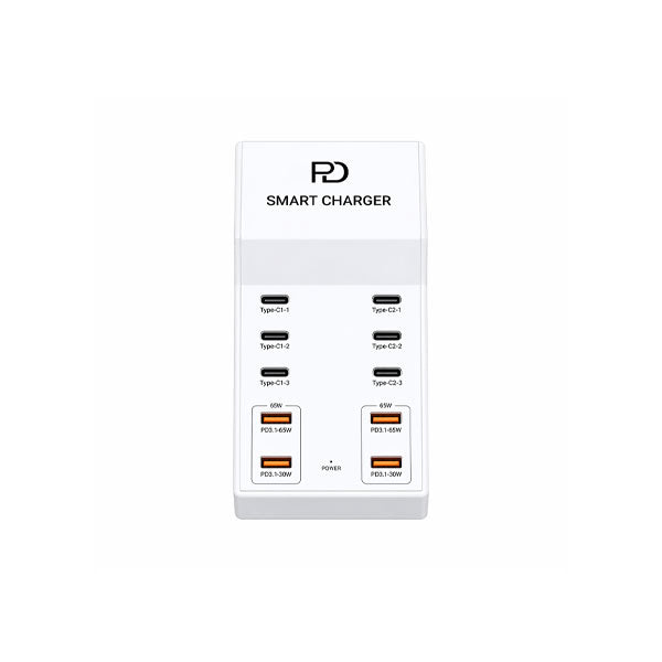 T8+ SMART INTELLIGENCE USB-C 10-PORT CHARGER 72W TOTAL OUTPUT FOR MULTI DEVICES