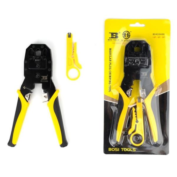 BOSI NETWORK PLUG CRIMPING TOOL 4P/6P/8P CUTTER &amp; STRIPPER