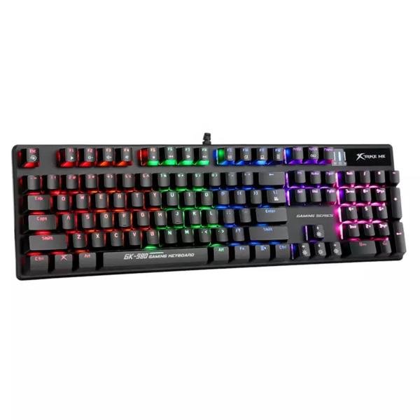 XTRIKE ME GK-980 EN WIRED MECHANICAL 104-KEY RAINBOW BACKLIGHTING KEYBOARD